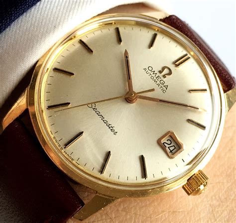 omega seamaster 18k gold|omega 18k solid gold watches.